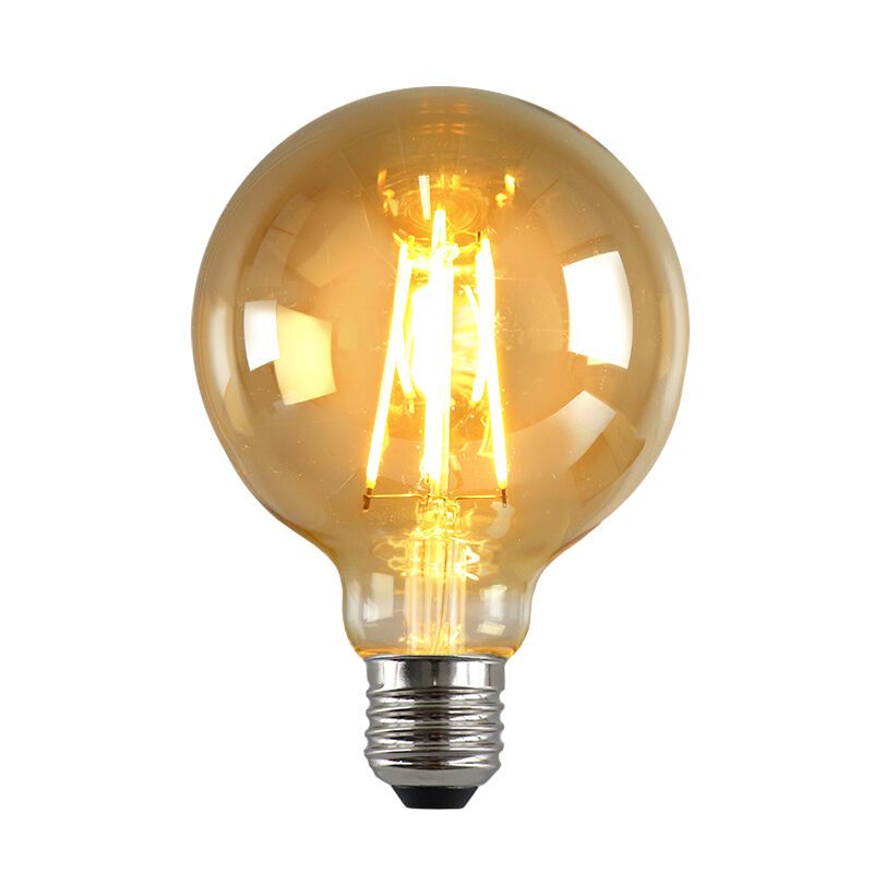 Dimmable E27 ampoule LED, G95, 6W, ambre verre, 2200K