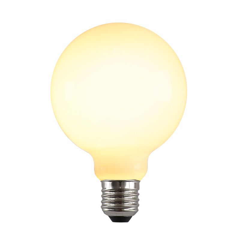 Dimmable E27 ampoule LED, G95, 5w, verre blanc, 2700k Dimmable E27 ampoule LED, G95, 5w, verre blanc, 2700k
