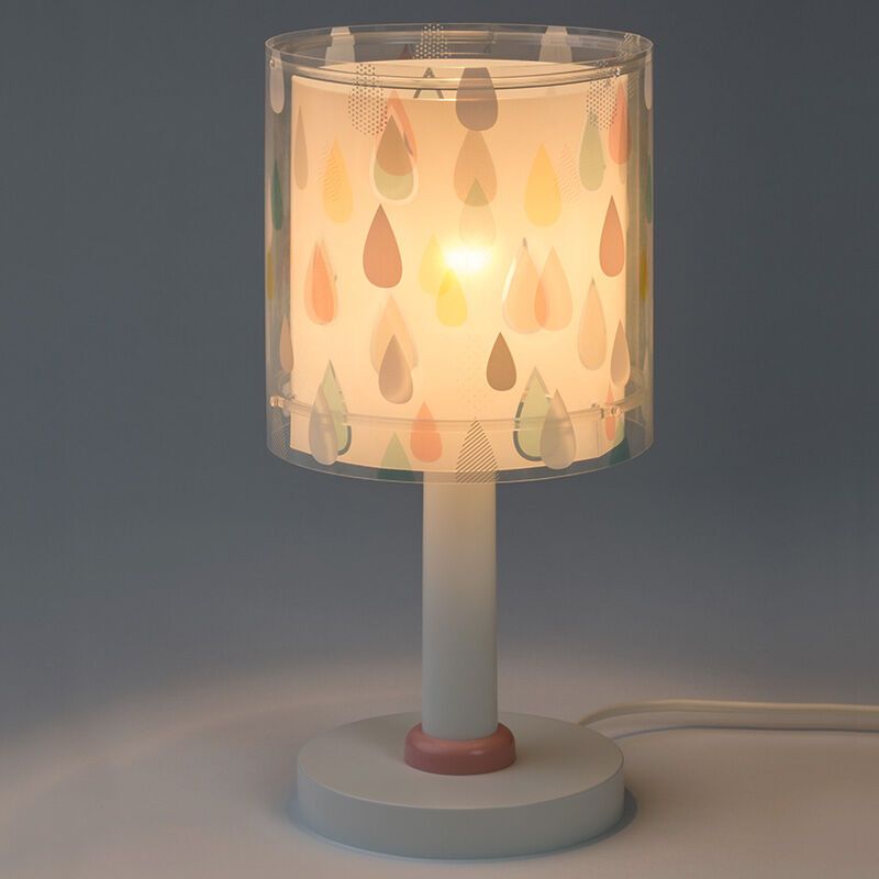 Lampe de table pour enfants en plastique multicolore, Rain, avec interrupteur Lampe de table pour enfants en plastique multicolore, Rain, avec interrupteur