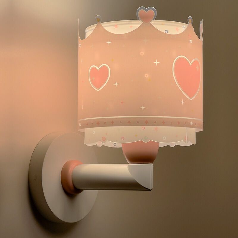 Applique murale pour enfants en plastique rose, Queen