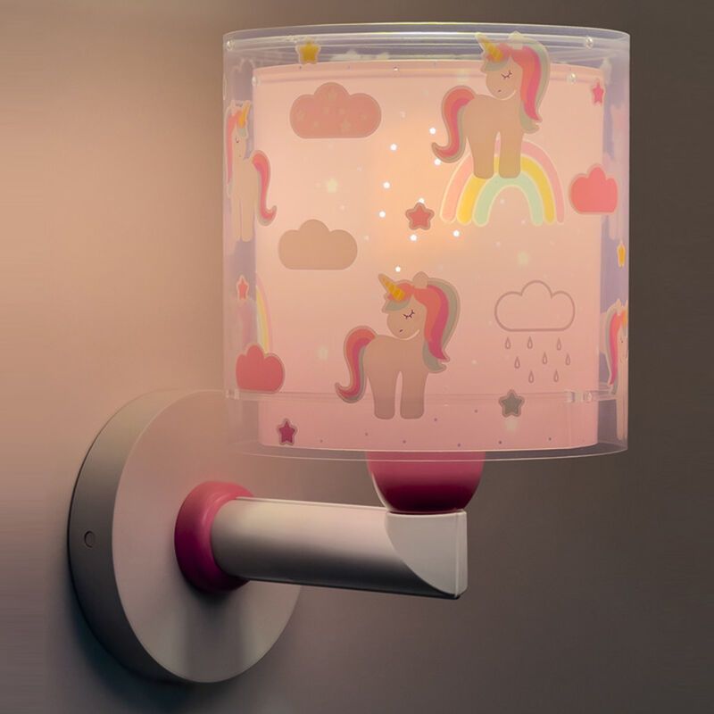 Applique murale pour enfants en plastique rose, Unicorn Applique murale pour enfants en plastique rose, Unicorn