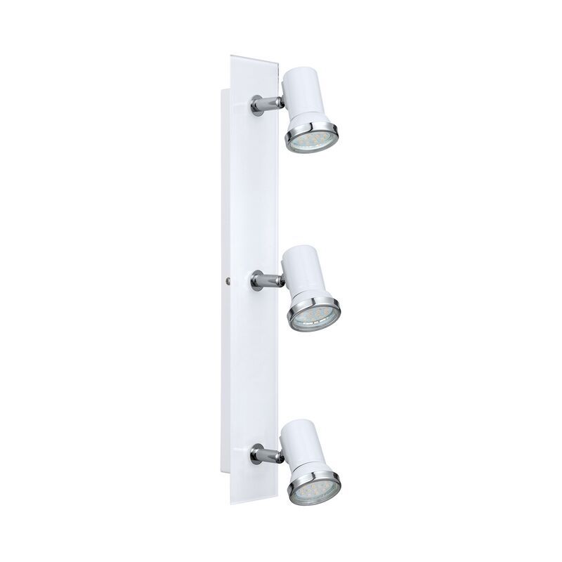 Spot plafond chromé en verre, Jasmijn, IP44