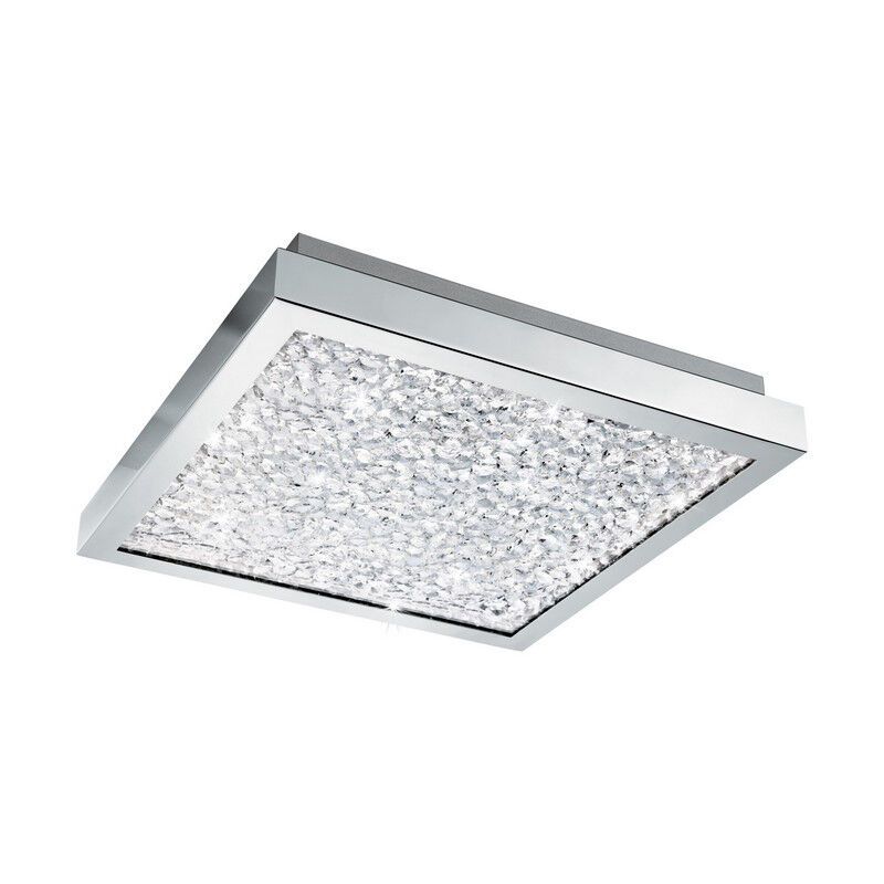 Plafonnier chromé en verre, Aarnoud, 16W, 4000K LED