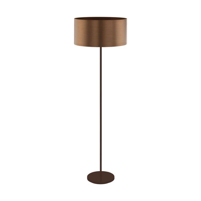 Lampadaire marron en plastique, Noor, avec interrupteur