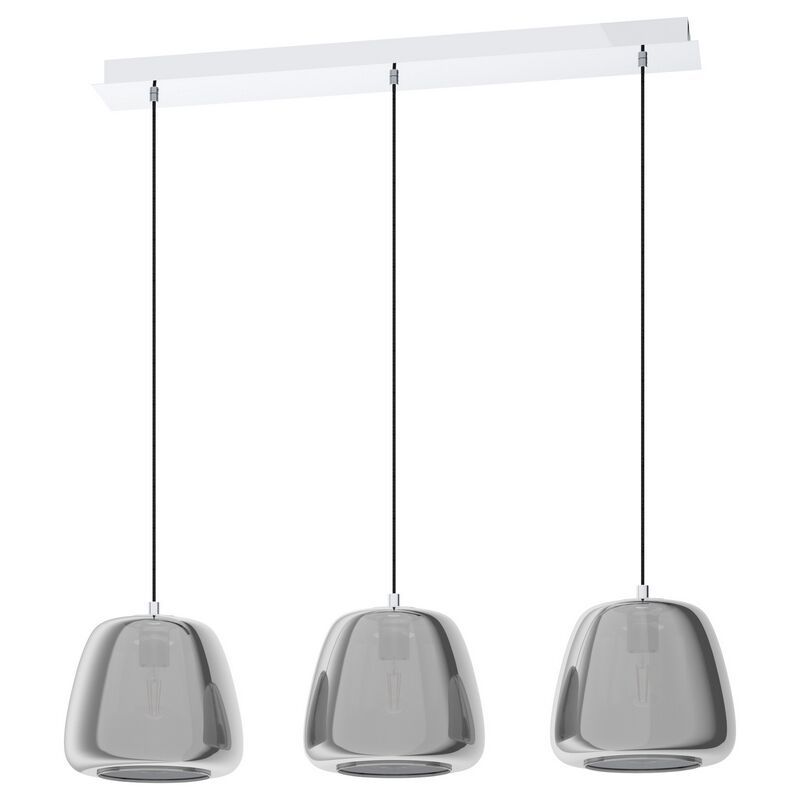 Suspension chromée en verre, Gauke Suspension chromée en verre, Gauke
