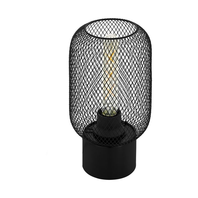 Lampe de table noire en acier, Zerda, avec interrupteur