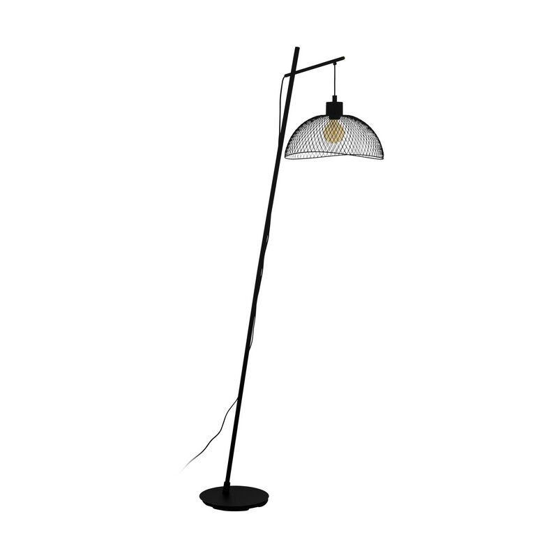 Lampadaire noir en acier, Ritish, avec interrupteur