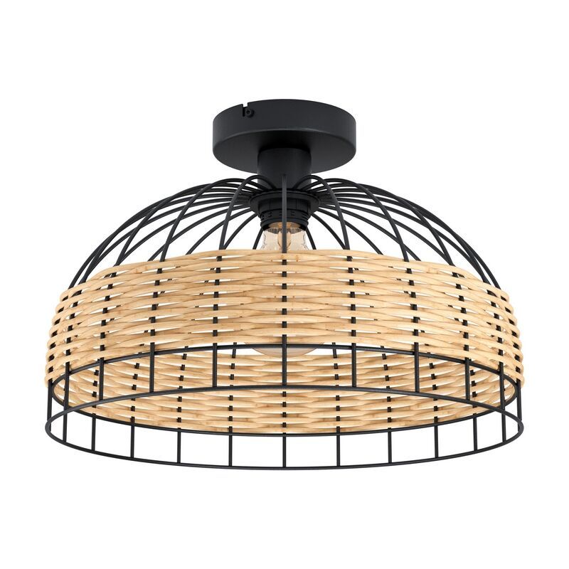 Lampe plafond noire en acier, Guillaume