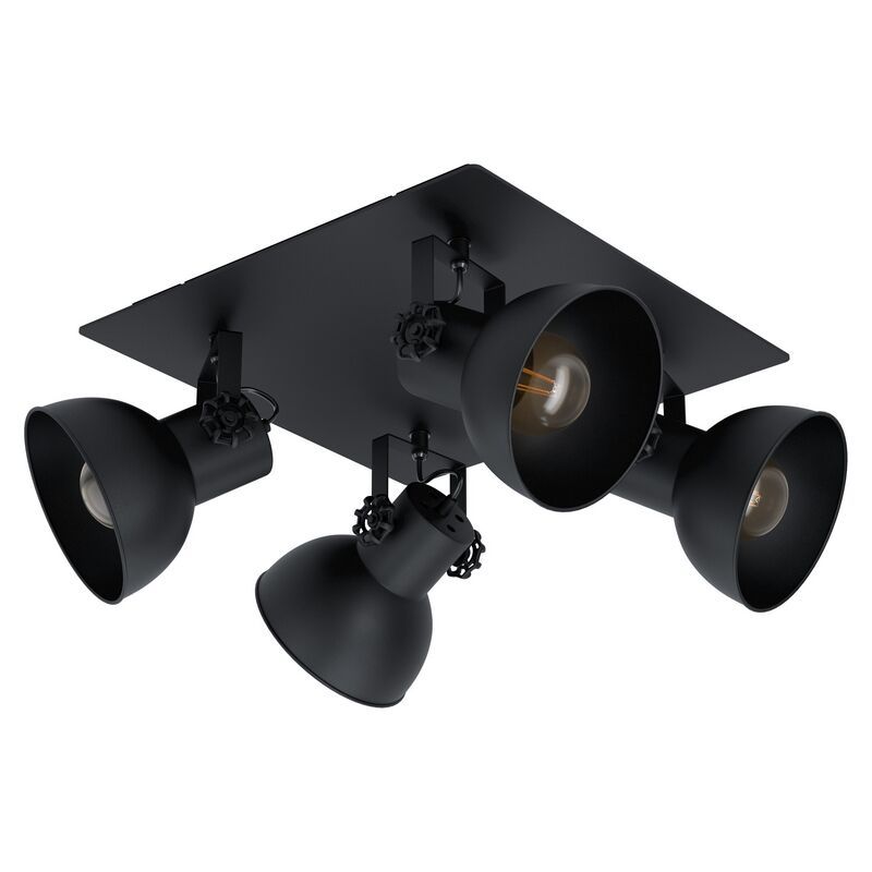 Spot plafond noir en acier, Angelina
