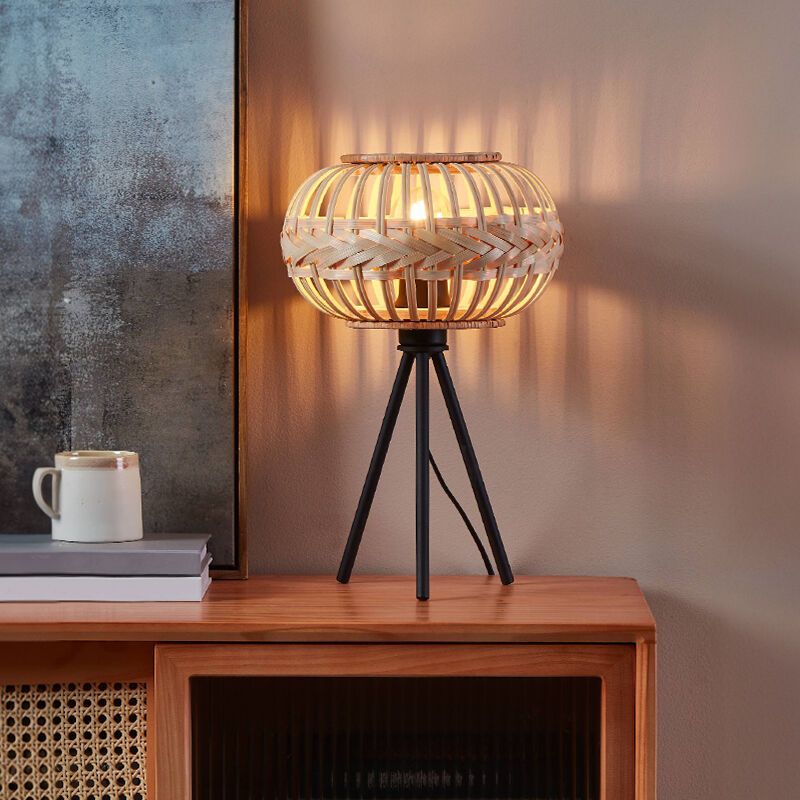 Lampe de table marronne en métal, Firenze, avec interrupteur