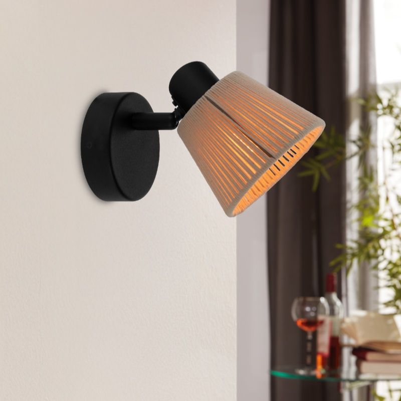 Spot mural crème en tissu, Serah Spot mural crème en tissu, Serah