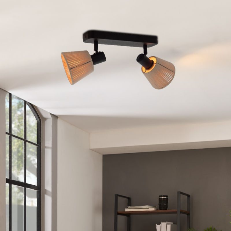 Spot plafond crème en tissu, Serah