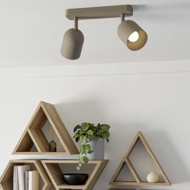 Spot plafond marron en acier, Tjitte Spot plafond marron en acier, Tjitte