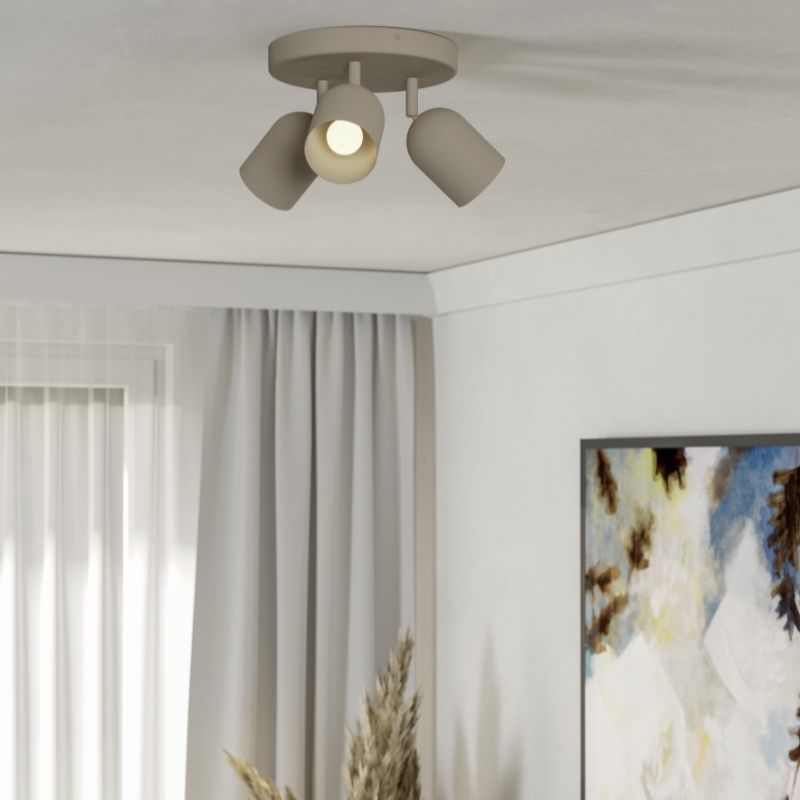 Spot plafond marron en acier, Tjitte