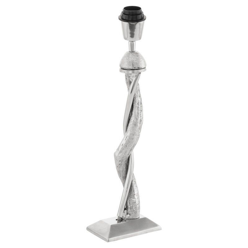 Lampe de table sans abat-jour nickel en aluminium, Mason, avec interrupteur Lampe de table sans abat-jour nickel en aluminium, Mason, avec interrupteur