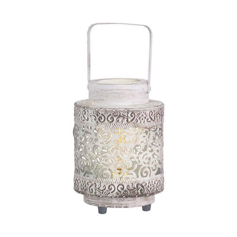 Lampe de table blanche en acier, Abdelrahman, avec interrupteur Lampe de table blanche en acier, Abdelrahman, avec interrupteur