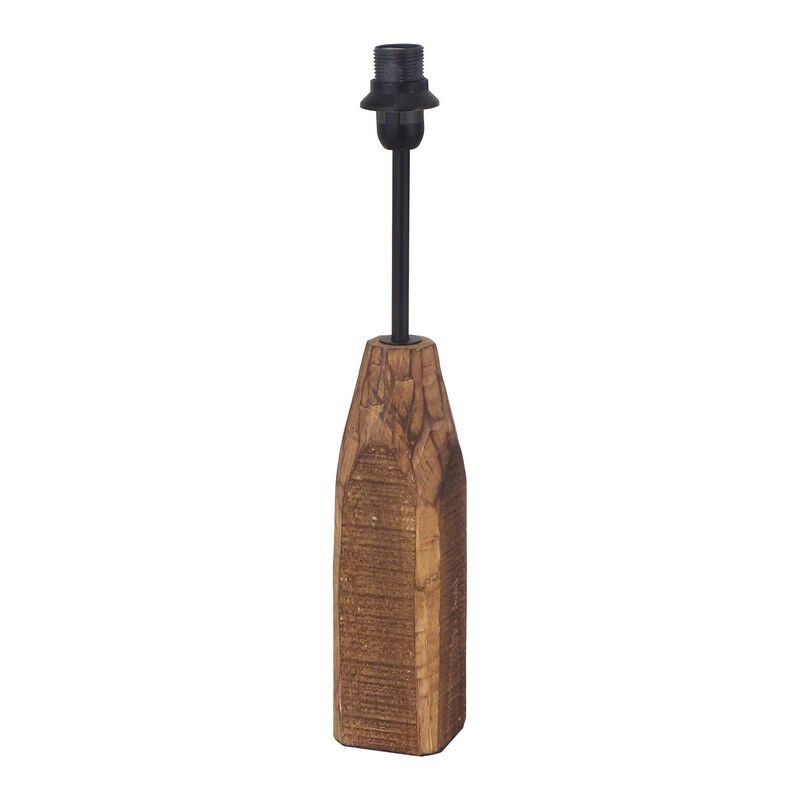 Lampe de table sans abat-jour en bois marronne, Noah, avec interrupteur Lampe de table sans abat-jour en bois marronne, Noah, avec interrupteur