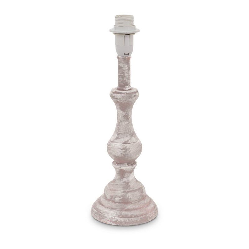 Lampe de table sans abat-jour en bois taupe, Noah, avec interrupteur
