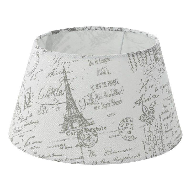 Abat-jour gris Noah, tissu, rural Abat-jour gris Noah, tissu, rural