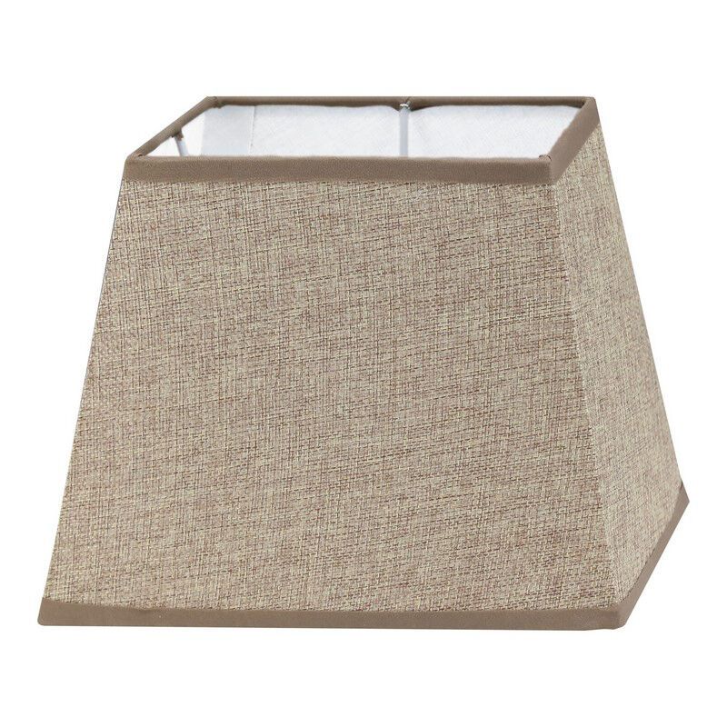 Abat-jour marron Noah, tissu, rural Abat-jour marron Noah, tissu, rural