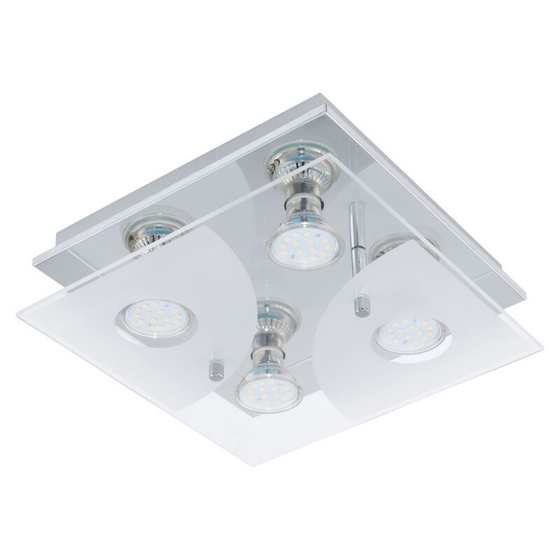 Lampe plafond chromée en acier inoxydable, Annelinde