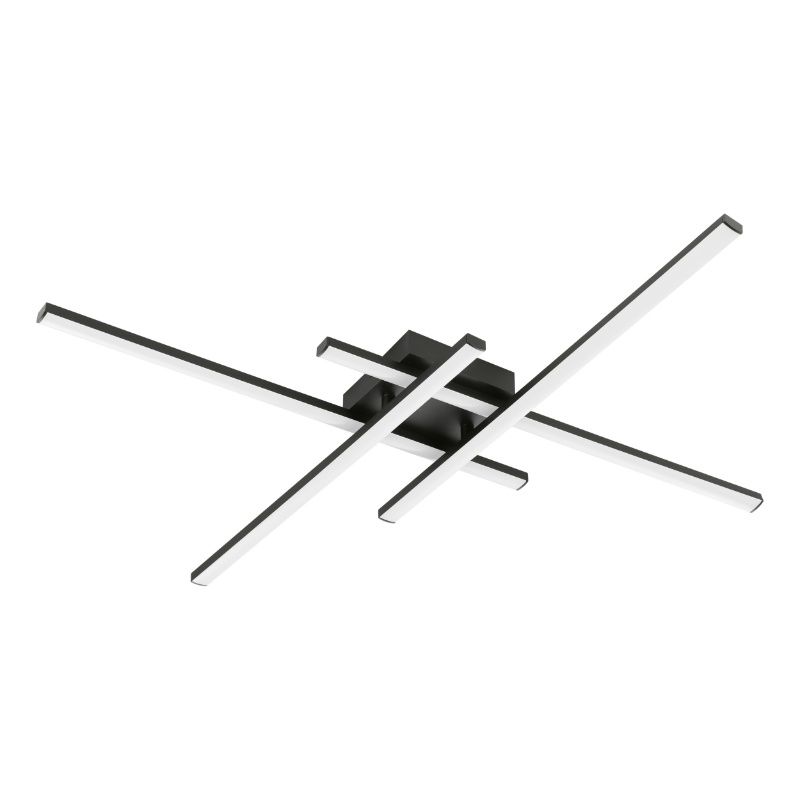 Lampe plafond noire en plastique, Vidya, 20W, 4000K LED, gradable en 3 étapes