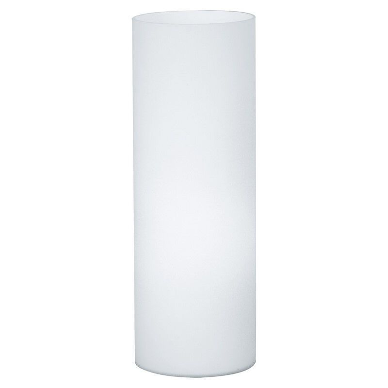 Lampe de table blanche en verre, Basken, avec interrupteur