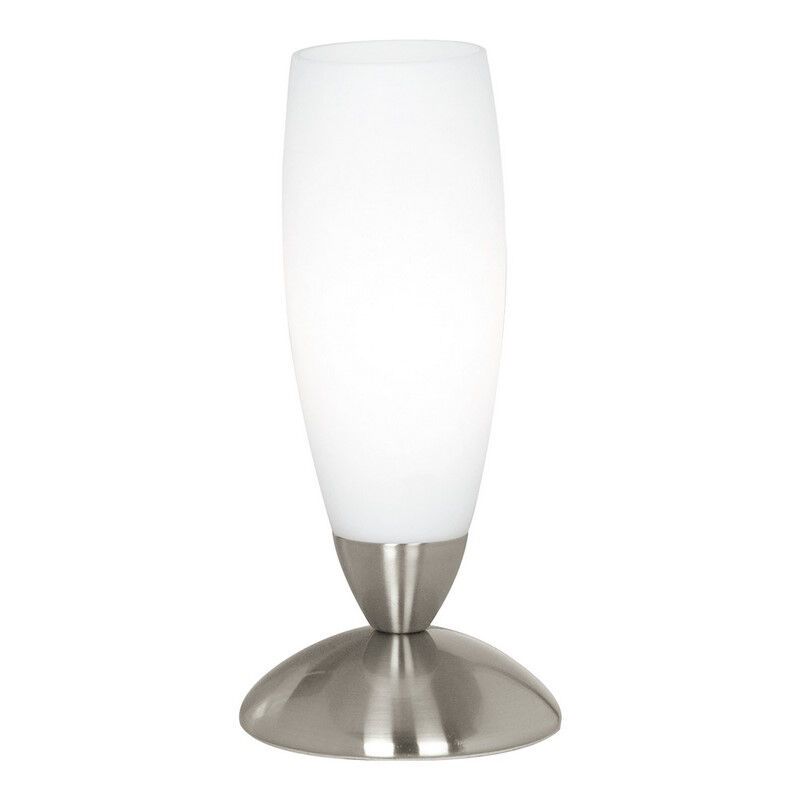 Lampe de table nickel en verre, Enland, avec interrupteur