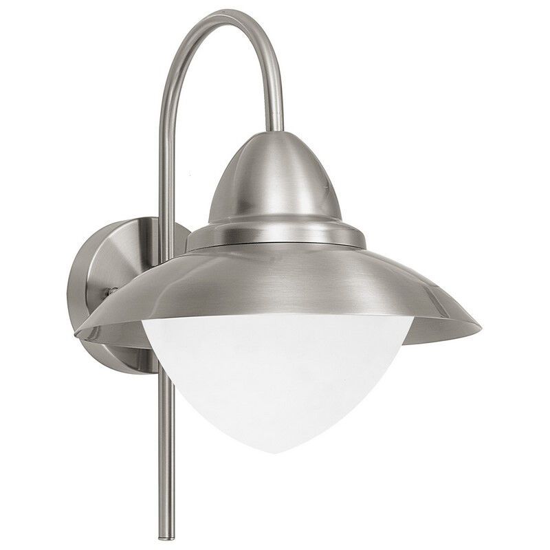 Luminaire extérieur argenté en verre, Elayza, IP44
