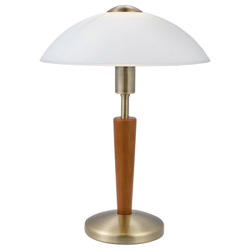 Lampe de table bronze en bois, Miam, avec variateur tactile