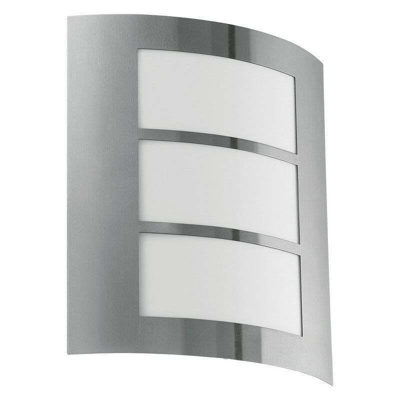 Luminaire extérieur argenté en plastique, Elyana, IP44