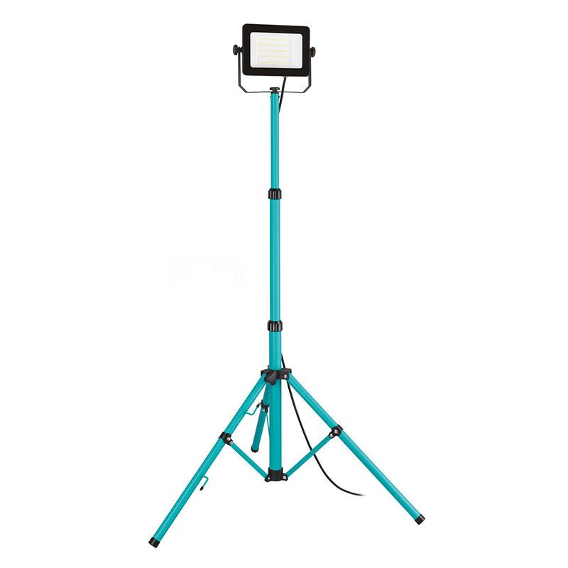 Lampe de chantier bleue en aluminium, Angelos, 52W, 4000K LED, IP65, avec interrupteur Lampe de chantier bleue en aluminium, Angelos, 52W, 4000K LED, IP65, avec interrupteur