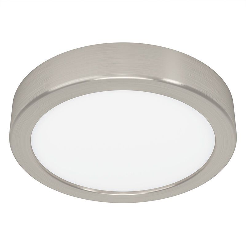 Lampe plafond nickel en plastique, Geraldo, 11W, 3000K LED