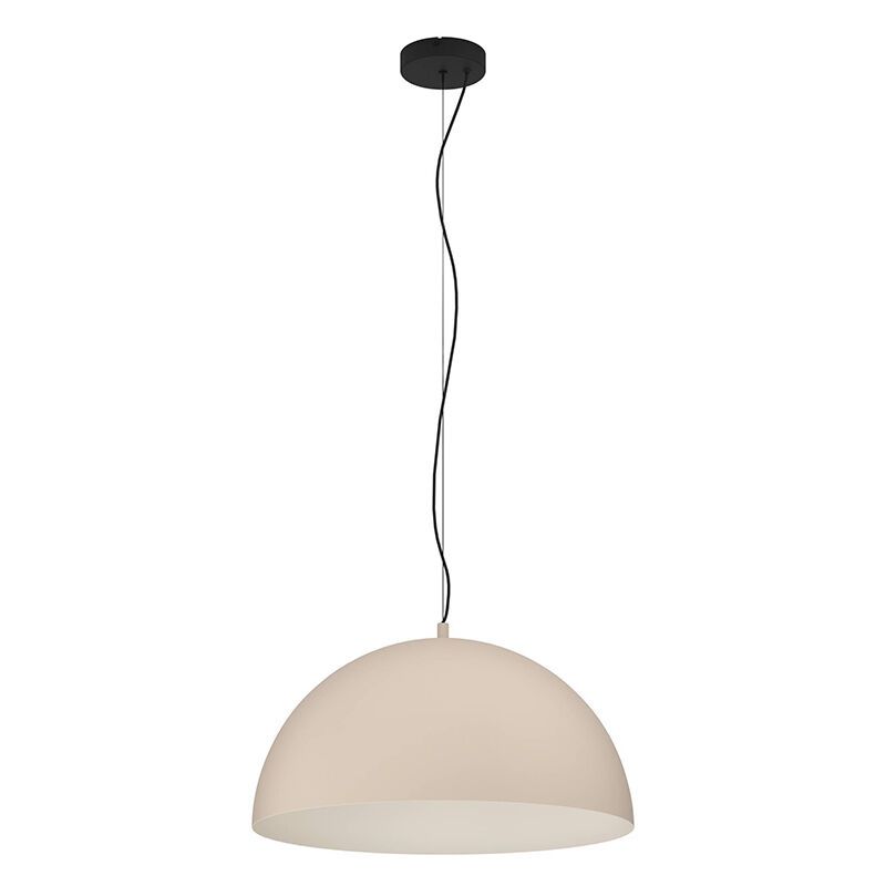 Suspension demi-sphère beige en acier, Geneva