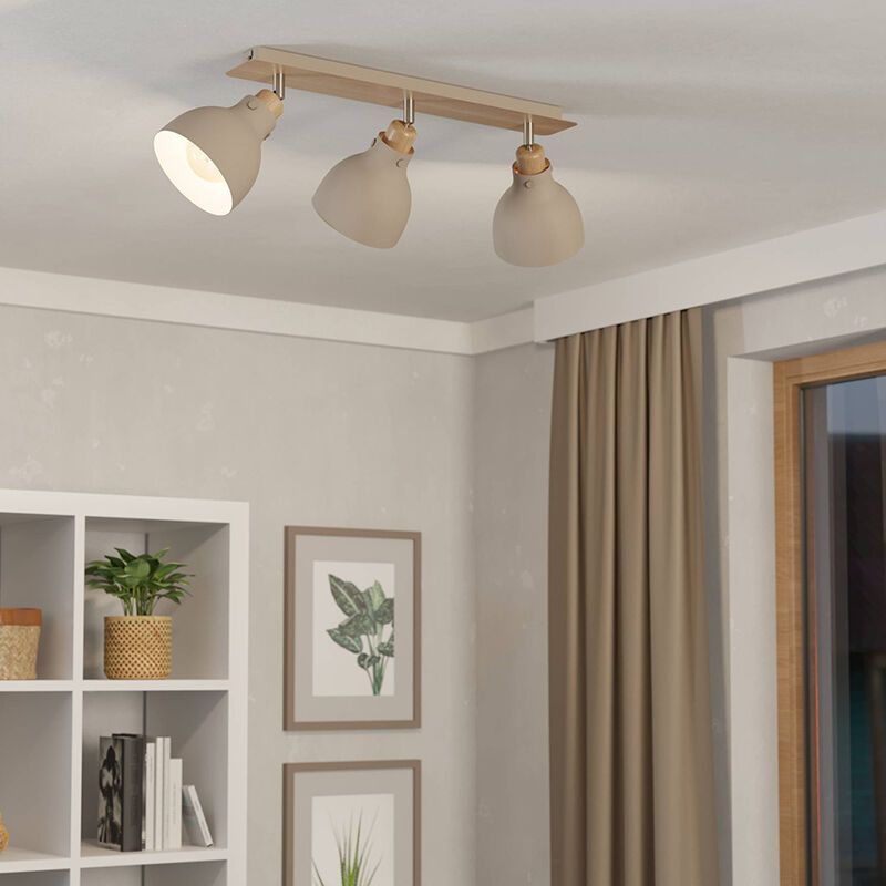 Spot plafond beige en aluminium, Andy