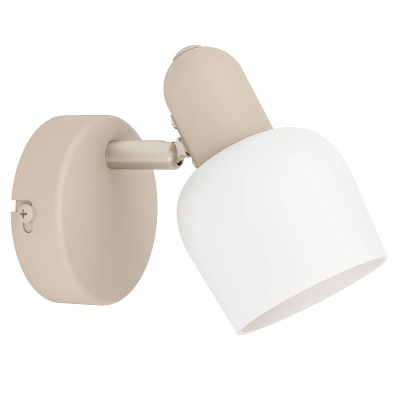 Spot mural beige en acier, Connor