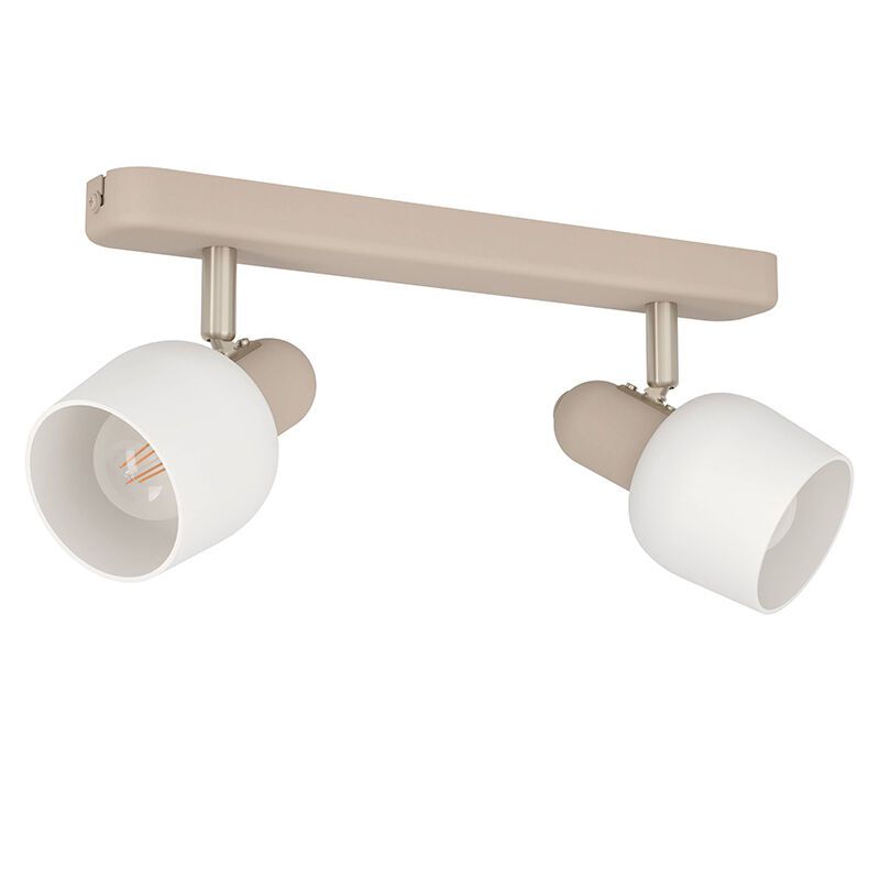 Spot plafond beige en acier, Connor