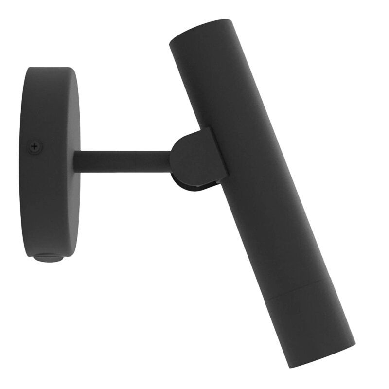Applique murale noire en aluminium, Aleyna, 5W, 3000K LED, avec interrupteur
