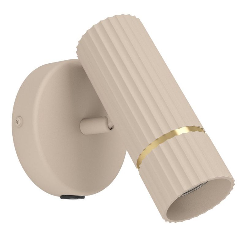 Applique murale beige en acier, Vahid, avec interrupteur Applique murale beige en acier, Vahid, avec interrupteur