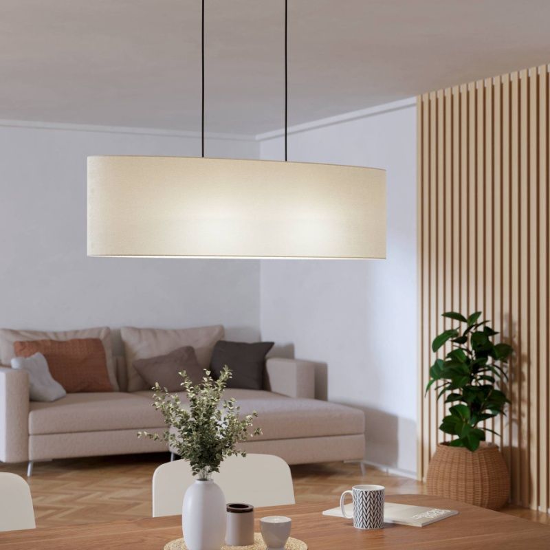 Suspension noire en tissu, Siham Suspension noire en tissu, Siham