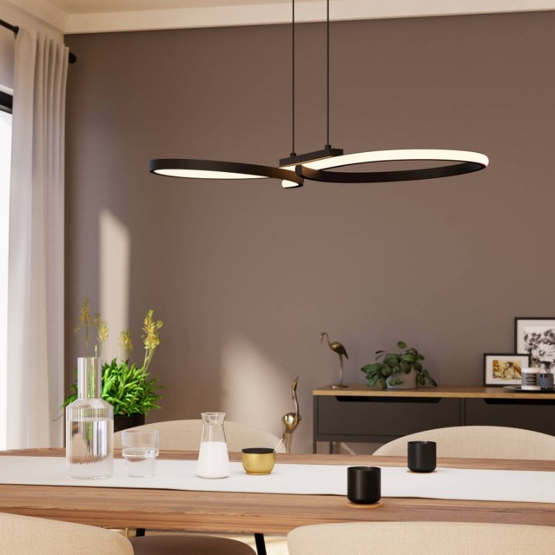 Suspension noire en aluminium, Thekla, 21W, 3000K LED Suspension noire en aluminium, Thekla, 21W, 3000K LED