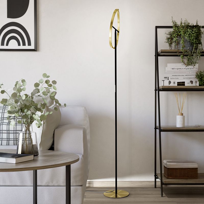 Lampadaire laiton en plastique, Corwin, 8,8W, 3000K LED, avec variateur tactile