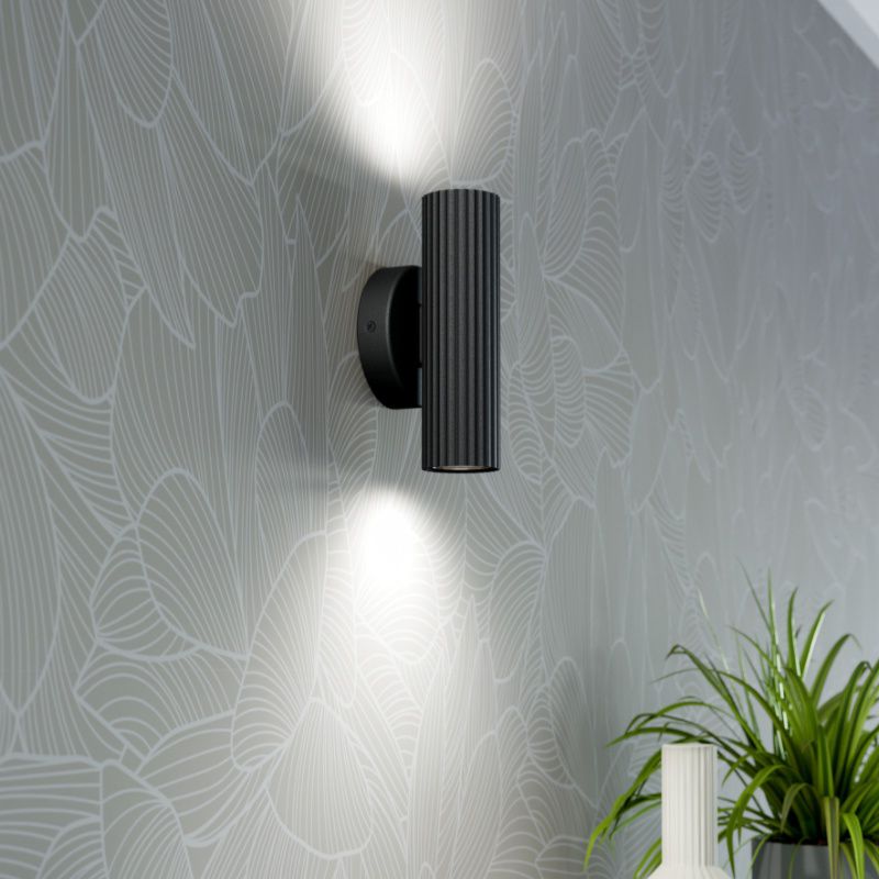 Applique up and down noire en aluminium, Vikram Applique up and down noire en aluminium, Vikram