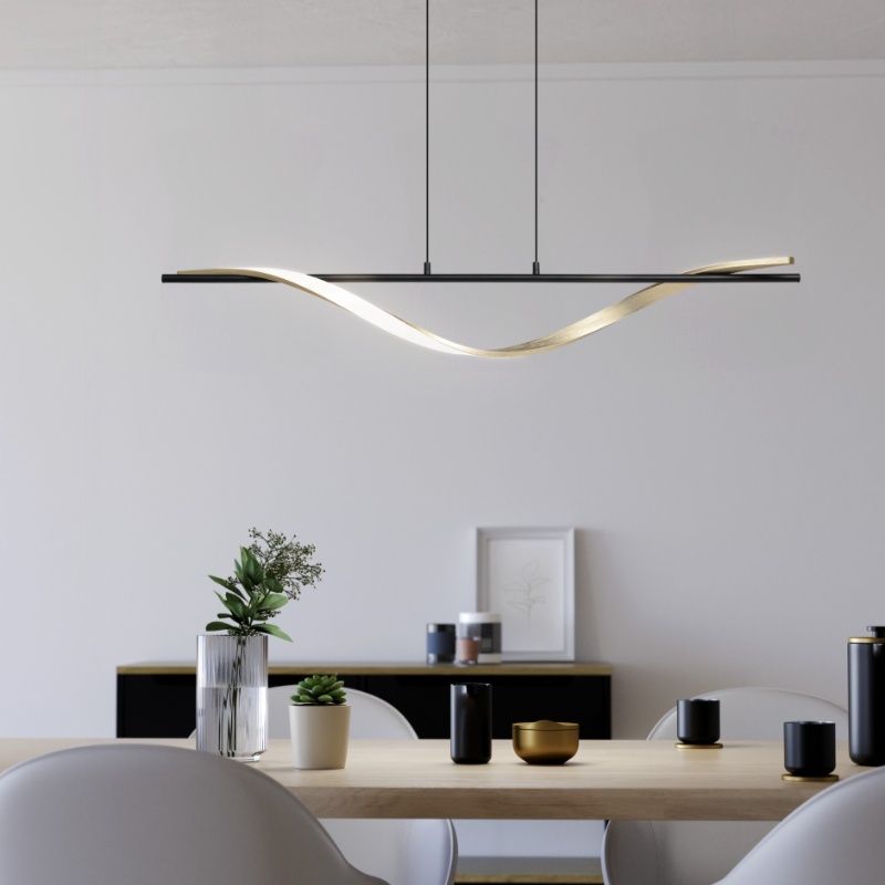 Suspension laiton en plastique, Cunera, 20W, blanc chaud à froid réglable LED, gradable en 3 étapes