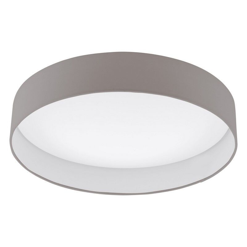 Lampe plafond taupe en tissu, Guido, 24W, 3000K LED