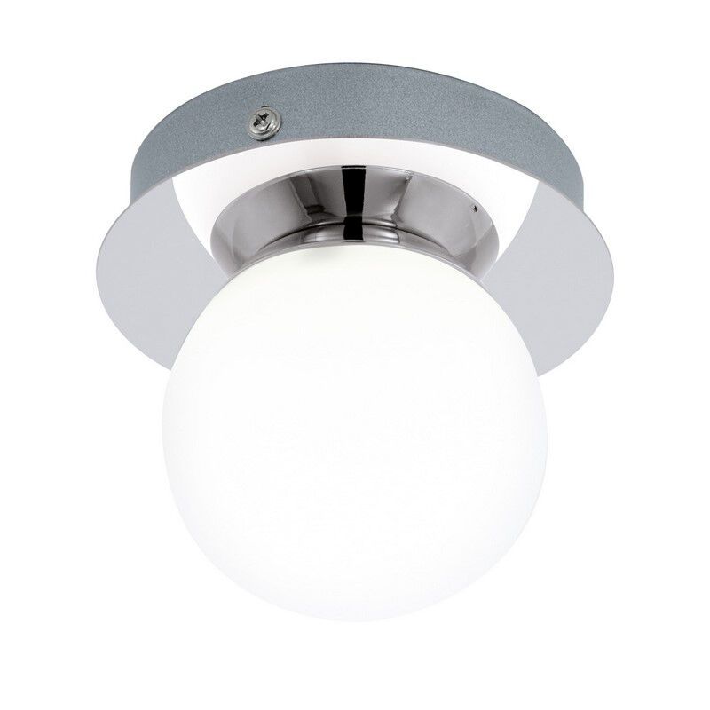 Plafonnier chromé en verre, Escha, 3W, 3000K LED, IP44 Plafonnier chromé en verre, Escha, 3W, 3000K LED, IP44