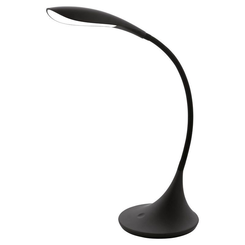 Lampe de bureau noire en plastique, Lovisa, 5W, 3000K LED, avec variateur tactile