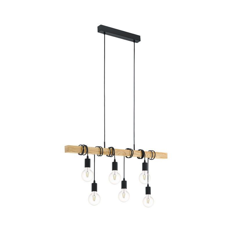 Suspension en bois noire, Anton