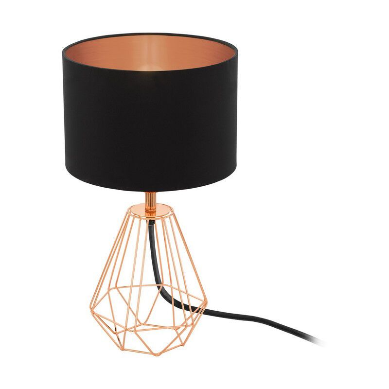 Lampe de table cuivre en tissu, Acri, avec interrupteur Lampe de table cuivre en tissu, Acri, avec interrupteur