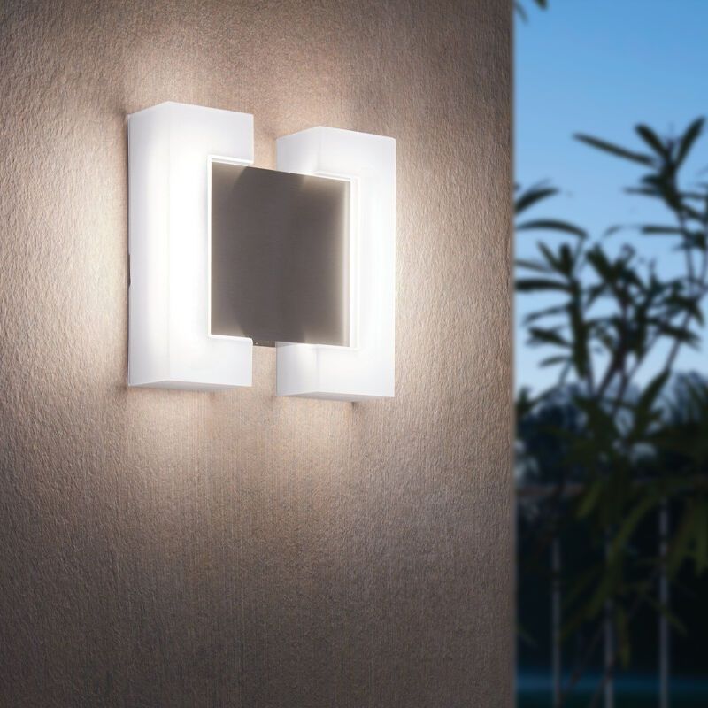 Luminaire extérieur nickel en plastique, Bartel, IP44